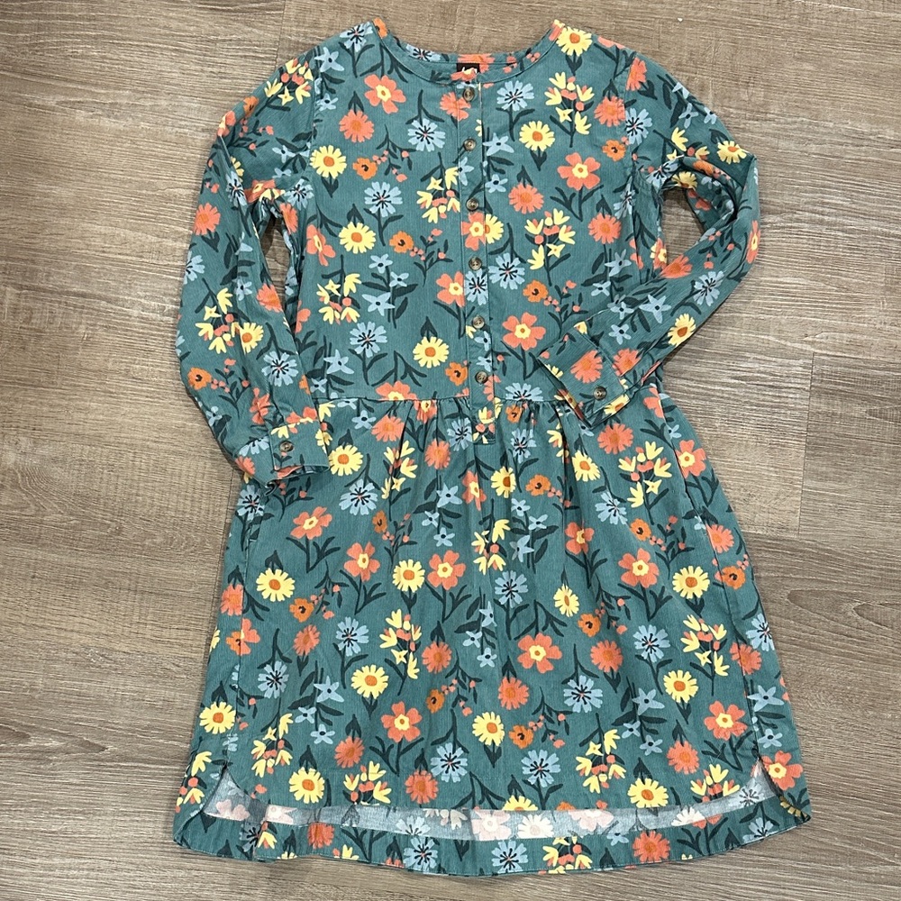 Tea Collection Floral Corduroy Kids Dress